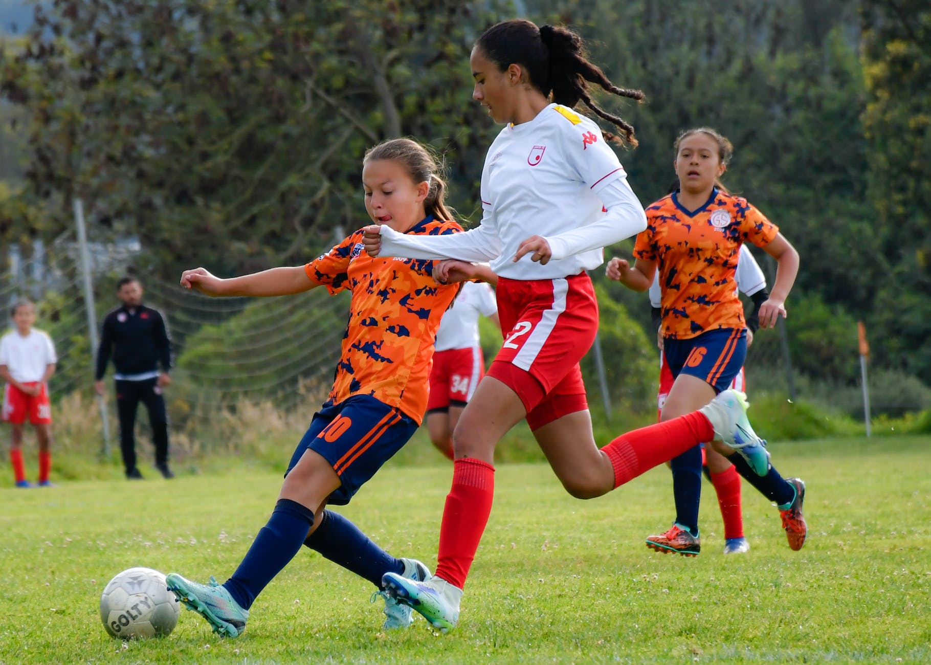 girls during soccer match