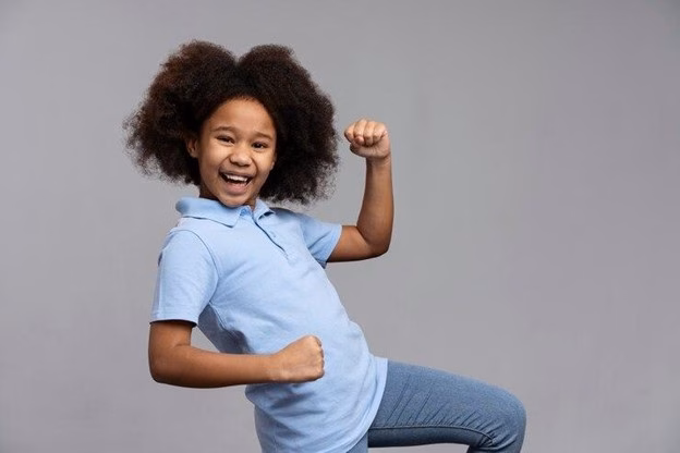 happy girl having fun