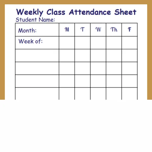 Pintable Attendance Record