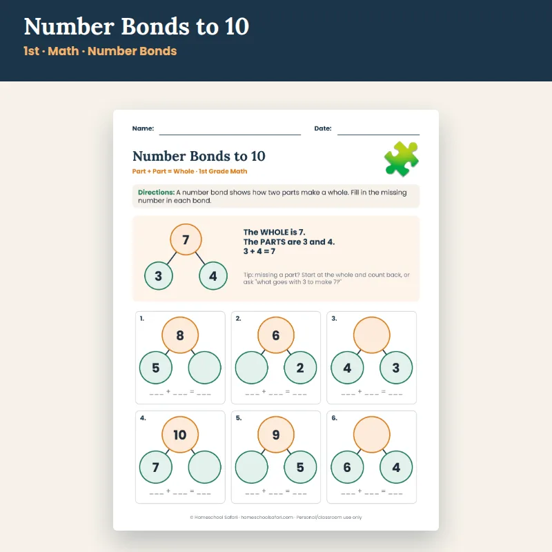 Number Bonds to 10